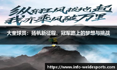 大奎球员：扬帆新征程，冠军路上的梦想与挑战